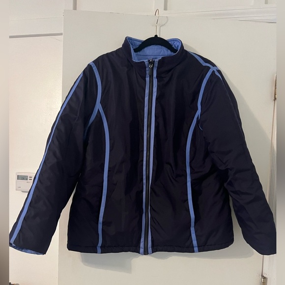 SB Active reversible Quilted Blue Jacket size XL snap pockets on both sides - Picture 11 of 15